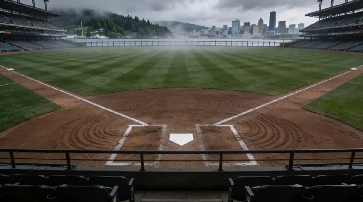 Spielfeld des T-Mobile Park in Seattle mit weiter Outfield-Konfiguration